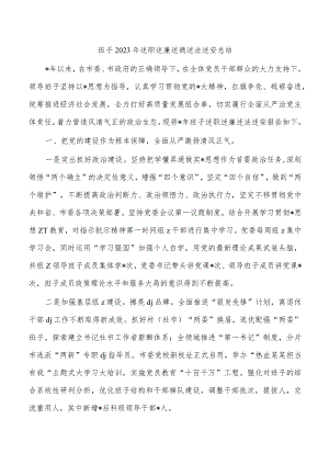 班子2023年述职述廉述德述法述安总结.docx