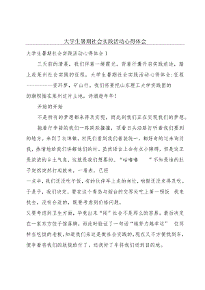 大学生暑期社会实践活动心得体会.docx
