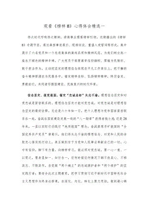 观看《榜样8》心得体会精选一.docx