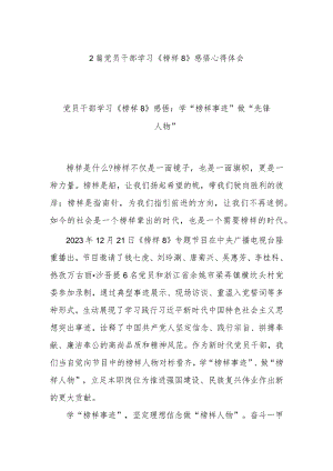 2篇党员干部学习《榜样8》感悟心得体会.docx