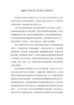 学习2024年中央经济工作会议心得体会（8篇）.docx