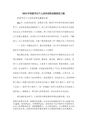 2024年党委书记个人述学述职述廉报告三篇.docx
