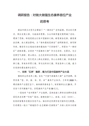 模板+-+调研报告：对做大做强生态康养首位产业的思考副本+(37).docx