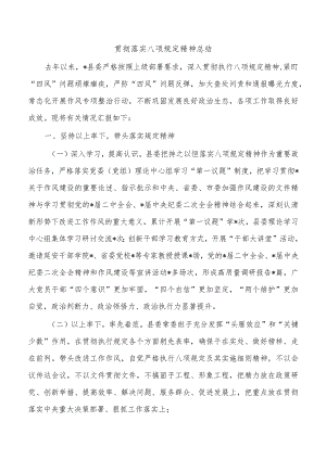 贯彻落实八项规定精神总结.docx