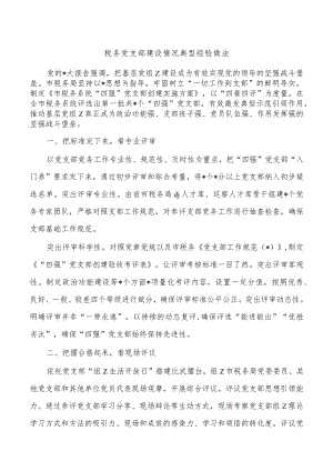 税务党支部建设情况典型经验做法.docx