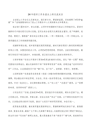 24年组织工作务虚会上的交流发言.docx
