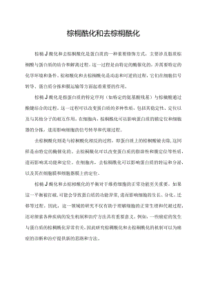 棕榈酰化和去棕榈酰化.docx