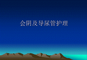 会阴及尿管护理.ppt.ppt