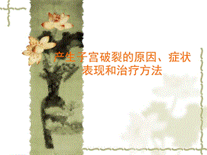 产生子宫破裂的原因、症状表现和治疗方法.ppt