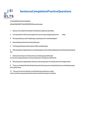 2024剑桥雅思讲义Sentence_Completion_Practice_Questions_1.docx