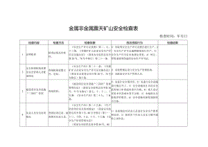 金属非金属露天矿山安全检查表.docx