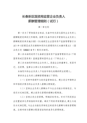 长春新区国资局监管企业负责人薪酬管理细则（修订）0801v2.docx