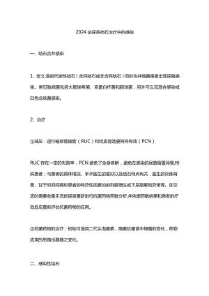 2024泌尿系结石治疗中的感染.docx