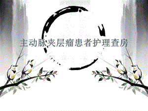主动脉夹层瘤患者个案护理查房.ppt