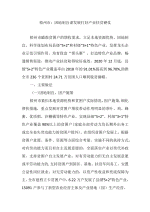 梧州市：因地制宜谋发展打好产业扶贫硬仗.docx