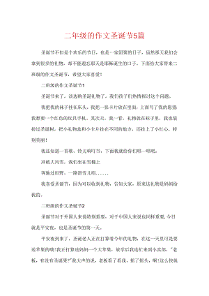 二年级的作文圣诞节5篇.docx