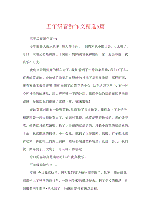 五年级春游作文精选5篇.docx