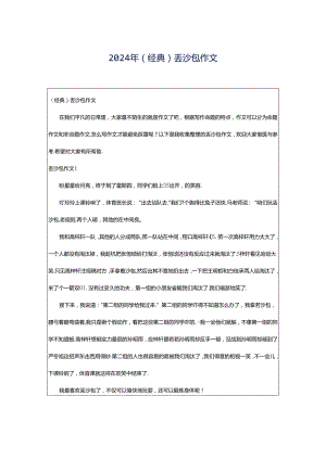 2024年（经典）丢沙包作文.docx