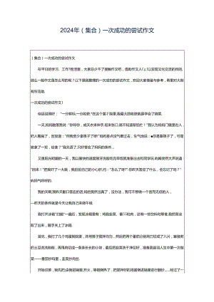 2024年（集合）一次成功的尝试作文.docx