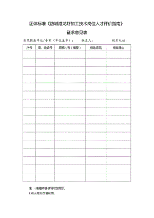 9. 《防城港龙虾加工技术岗位人才评价指南》团体标准征求意见表.docx