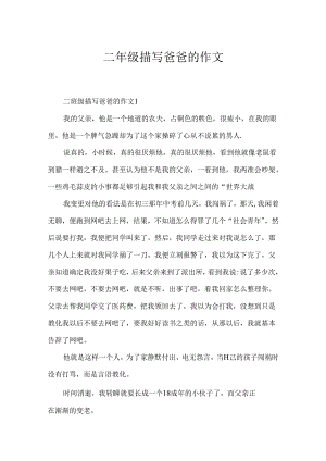 二年级描写爸爸的作文.docx