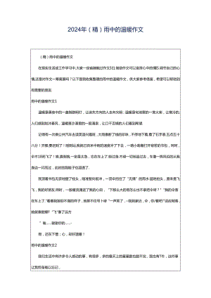 2024年（精）雨中的温暖作文.docx