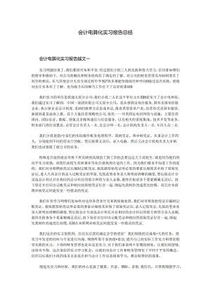 会计电算化实习报告总结.docx