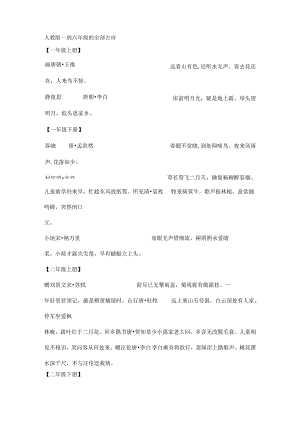 人教版一到六年级的所有古诗.docx