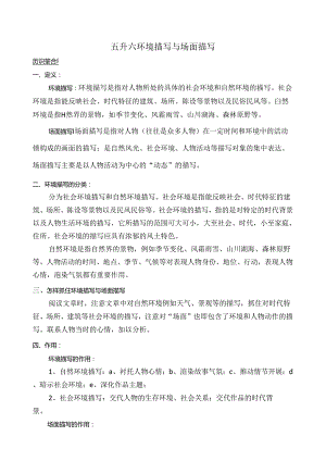 五升六环境描写(答案).docx