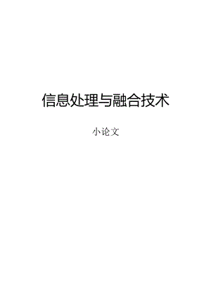 信息处理与融合论文.docx