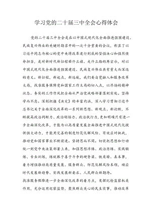 2024年学习学习党的二十届三中全会个人心得体会 合计6份.docx