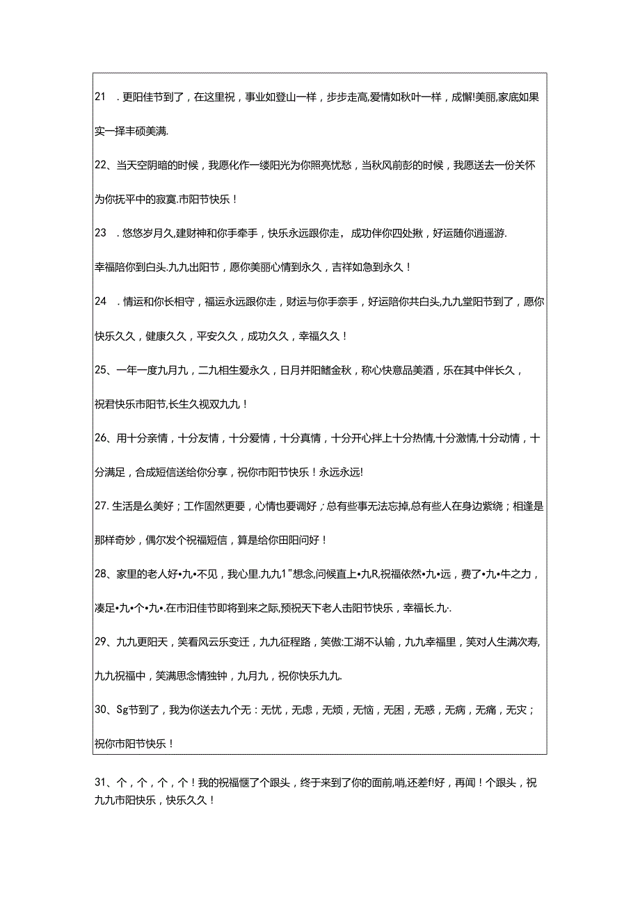 2024年年重阳节感恩祝福语短信锦集80句.docx_第3页