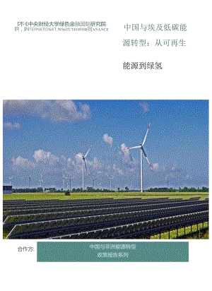 中国与埃及低碳能源转型：从可再生能源到绿氢.docx