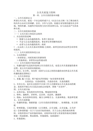 公关关系复习资料.docx
