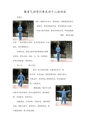 健身气功导引养生功十二法功法.docx