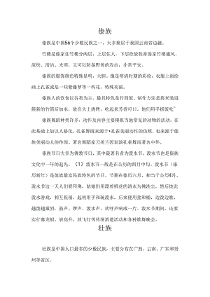 傣族与壮族民族特色简介.docx