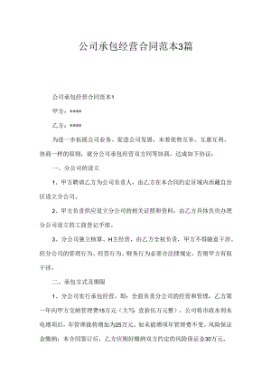 公司承包经营合同范本3篇.docx
