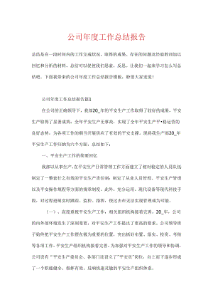 公司年度工作总结报告.docx