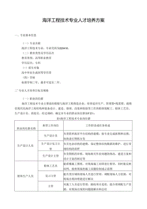 《海洋工程技术专业》人才培养方案.docx