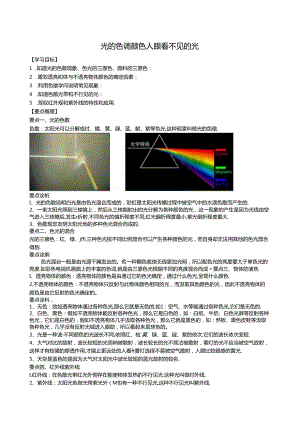 光的色彩 颜色 人眼看不见的光.docx