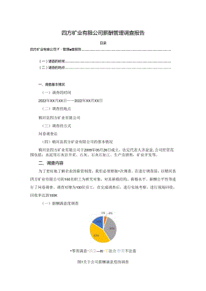 【《四方矿业有限公司薪酬管理调查报告》3600字（论文）】.docx