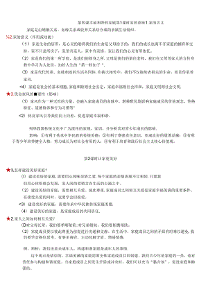 人教版（2024新版）七年级上册道德与法治期末复习知识点考点提纲.docx