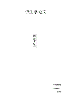 仿生学论文综述.docx