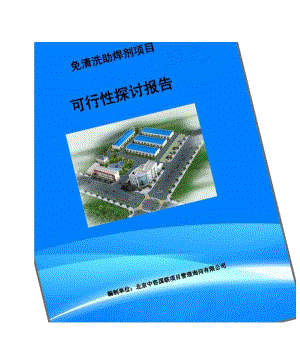 免清洗助焊剂项目可行性研究报告(目录).docx