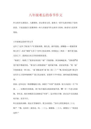 八年级难忘的春节作文.docx