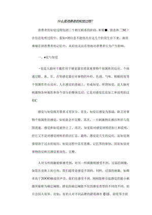 什么是消费者的知觉过程.docx