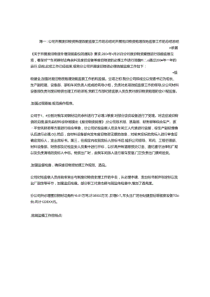 公司废旧物资处理效能监察工作总结.docx