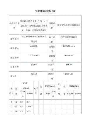光缆单盘测试记录(改).docx