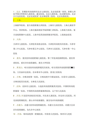 儿童医院排名.docx