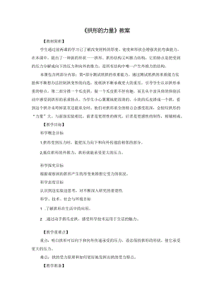 《拱形的力量》教案.docx
